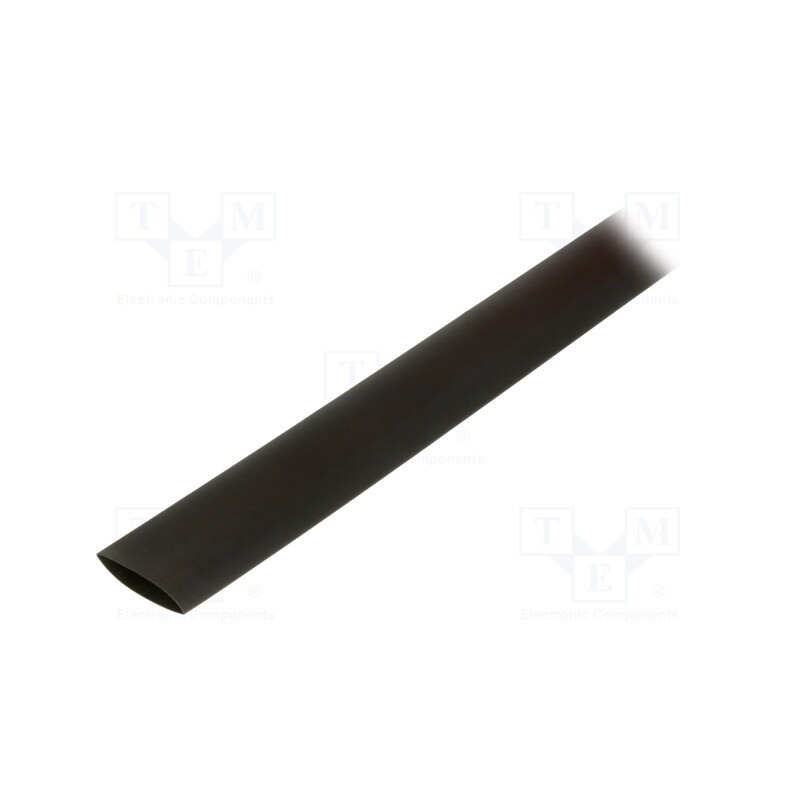 6 m x TE Connectivity - RNF-100-3/4-0-STK - Heat shrink sleeve, glueless,flexible, 2: 1, 19mm, L: 1.2m, black