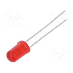 1 pcs x BROADCOM (AVAGO) - HLMP-EG55-GK0DD - LED, 5mm, red, 140÷400mcd, 55°, Front: convex, 1.9÷2.4V