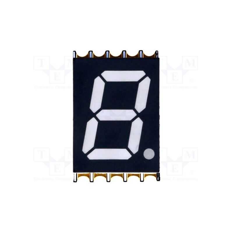1 pcs x OPTO Plus LED - OPS-S3910LE-GW - Display: LED, 7-segment, 10mm, 0.39', No.char: 1, red, 30mcd, anode