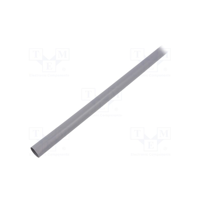 6 m x TE Connectivity - RNF-100-1/2-8-STK - Heat shrink sleeve, glueless,flexible, 2: 1, 12.7mm, L: 1.2m, grey