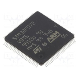 1 pcs x STMicroelectronics - STM32F072VBT6 - IC: ARM microcontroller, 48MHz, LQFP100, 2÷3.6VDC, 16bit timers: 8