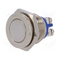 1 pcs x ONPOW - GQ16PF-10/N - Switch: vandal resistant, Pos: 2, SPST-NO, 2A/36VDC, IP65, OFF-(ON)