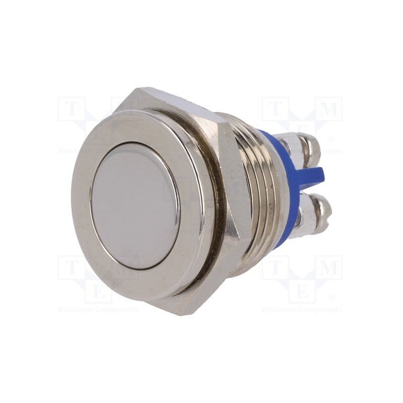 1 pcs x ONPOW - GQ16PF-10/N - Switch: vandal resistant, Pos: 2, SPST-NO, 2A/36VDC, IP65, OFF-(ON)