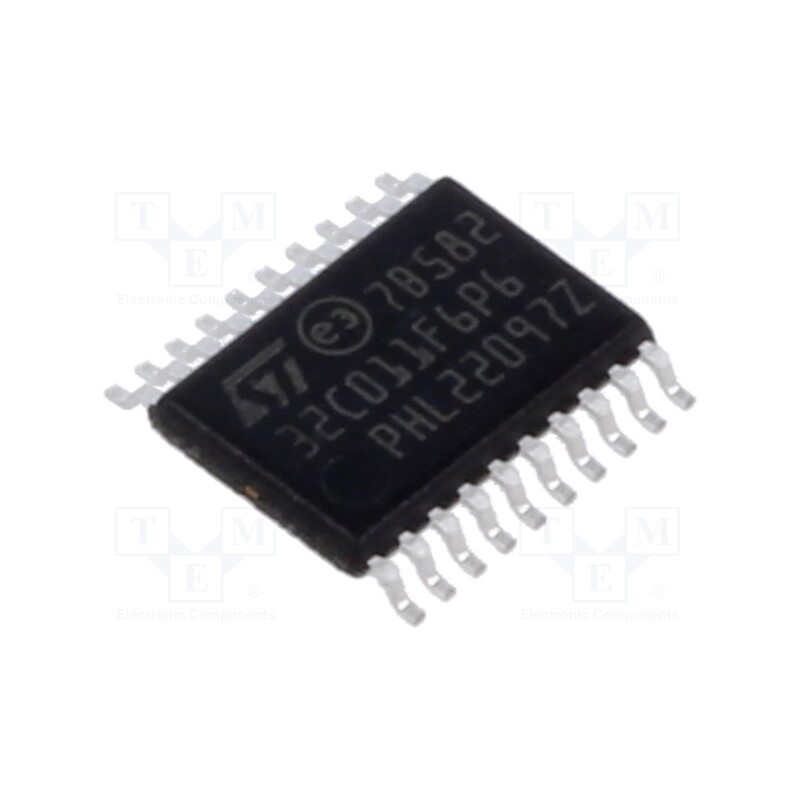 1 pcs x STMicroelectronics - STM32C011F6P6 - IC: ARM microcontroller, 48MHz, TSSOP20, 2÷3.6VDC, -40÷85°C