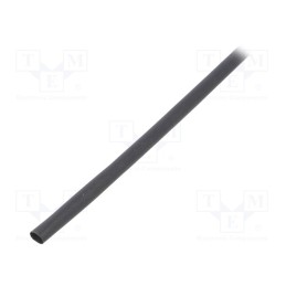 6 m x TE Connectivity - RNF-100-3/16-0-STK - Heat shrink sleeve, glueless,flexible, 2: 1, 4.8mm, L: 1.2m, black