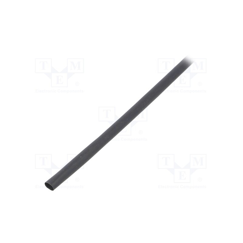 6 m x TE Connectivity - RNF-100-3/16-0-STK - Heat shrink sleeve, glueless,flexible, 2: 1, 4.8mm, L: 1.2m, black