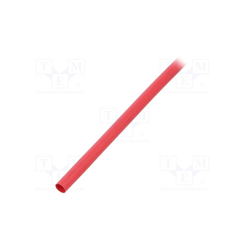 6 m x TE Connectivity - RNF-100-3/16-2-STK - Heat shrink sleeve, glueless,flexible, 2: 1, 4.7mm, L: 1.2m, red