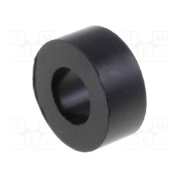 50 pcs x FIX&FASTEN - KDR03 - Spacer sleeve, cylindrical, polystyrene, L: 3mm, Øout: 7mm, black