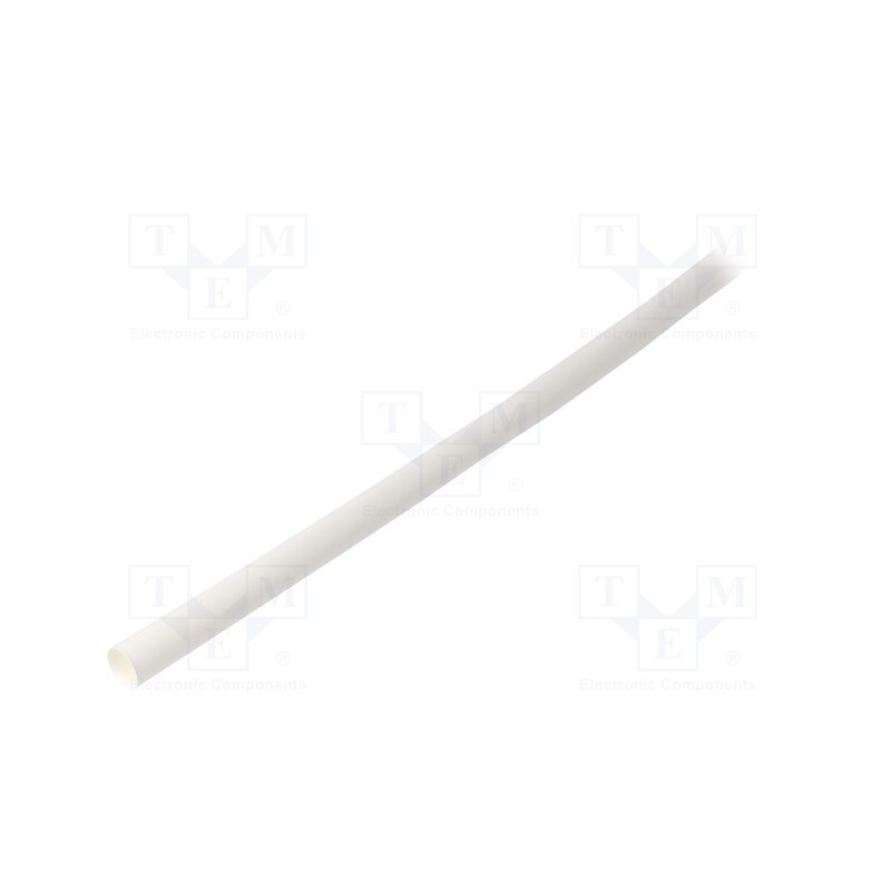 6 m x TE Connectivity - RNF-3000-9/3-9-STK - Heat shrink sleeve, glueless, 3: 1, 9mm, L: 1.2m, white, polyolefine