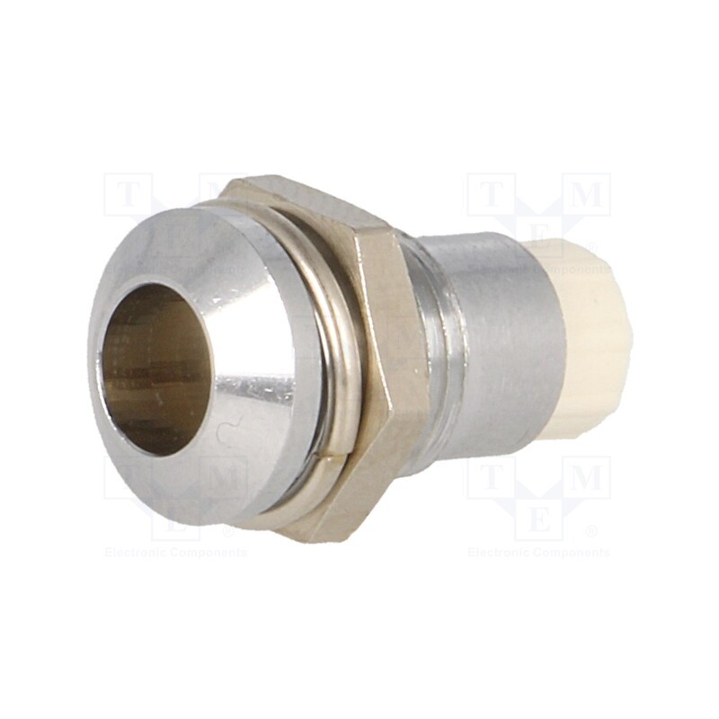 1 pcs x SIGNAL-CONSTRUCT - SMQ1 089 - LED holder, 5mm, chromium, metal, convex, with plastic plug
