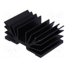 1 pcs x FISCHER ELEKTRONIK - SK65/37,5/SA1XM3 - Heatsink: extruded, SOT32, black, L: 37.5mm, W: 54mm, 5.5K/W