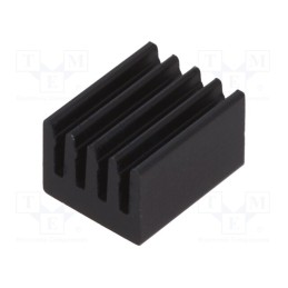 2 pcs x FISCHER ELEKTRONIK - ICKSMDN10SA - Heatsink: extruded, black, L: 10mm, W: 8mm, H: 6mm, 71K/W, aluminium