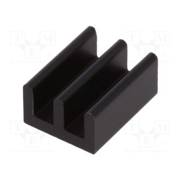 2 pcs x FISCHER ELEKTRONIK - ICKSMDG13SA - Heatsink: extruded, black, L: 13mm, W: 10mm, H: 6mm, 61K/W, aluminium