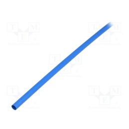 6 m x TE Connectivity - RNF-100-1/4-6-STK - Heat shrink sleeve, glueless,flexible, 2: 1, 6.4mm, L: 1.2m, blue