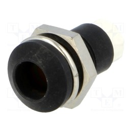 1 pcs x SIGNAL-CONSTRUCT - SMR 1089 - LED holder, 5mm, metal, convex, with plastic plug, black