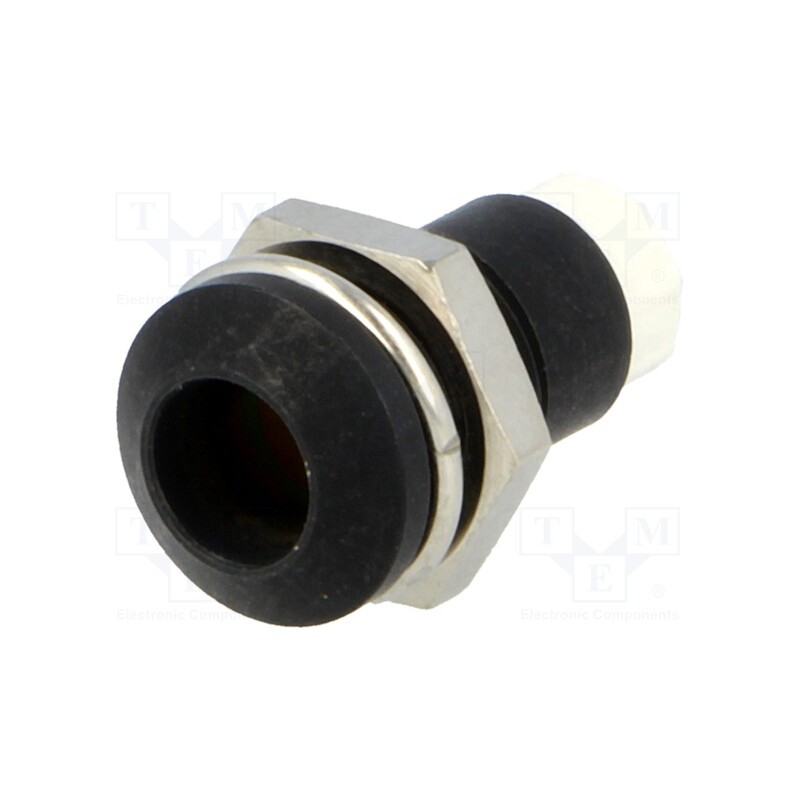 1 pcs x SIGNAL-CONSTRUCT - SMR 1089 - LED holder, 5mm, metal, convex, with plastic plug, black