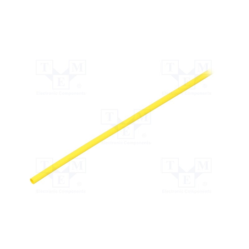 6 m x TE Connectivity - RNF-100-3/32-4-STK - Heat shrink sleeve, glueless,flexible, 2: 1, 2.4mm, L: 1.2m, yellow