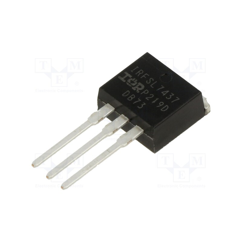 1 pcs x INFINEON TECHNOLOGIES - IRFSL7437PBF - Transistor: N-MOSFET, unipolar, 40V, 180A, Idm: 1kA, 230W, TO262