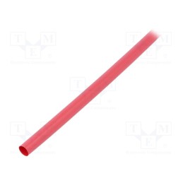 6 m x TE Connectivity - RNF-3000-9/3-2-STK - Heat shrink sleeve, glueless, 3: 1, 9mm, L: 1.2m, red, polyolefine