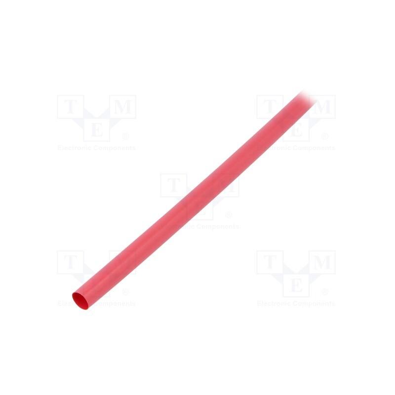 6 m x TE Connectivity - RNF-3000-9/3-2-STK - Heat shrink sleeve, glueless, 3: 1, 9mm, L: 1.2m, red, polyolefine