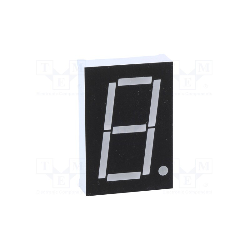 1 pcs x OPTO Plus LED - OPD-S10021UPG-BW - Display: LED, 7-segment, 26mm, 1', No.char: 1, green, 220mcd, cathode