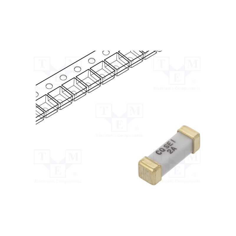 5 pcs x CONQUER ELECTRONIC - SEI 2A 250V(G) - Fuse: fuse, time-lag, 2A, 250VAC, SMD, ceramic, 10.1x3.12x3.12mm