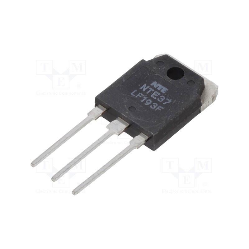 1 pcs x NTE Electronics - NTE37 - Transistor: PNP, bipolar, 140V, 12A, 100W, TO3P