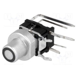 1 pcs x HIGHLY ELECTRIC - PB6156RSL-1-102 - Switch: keypad, Pos: 2, SPST-NO, 0.05A/12VDC, silver, LED, red, THT