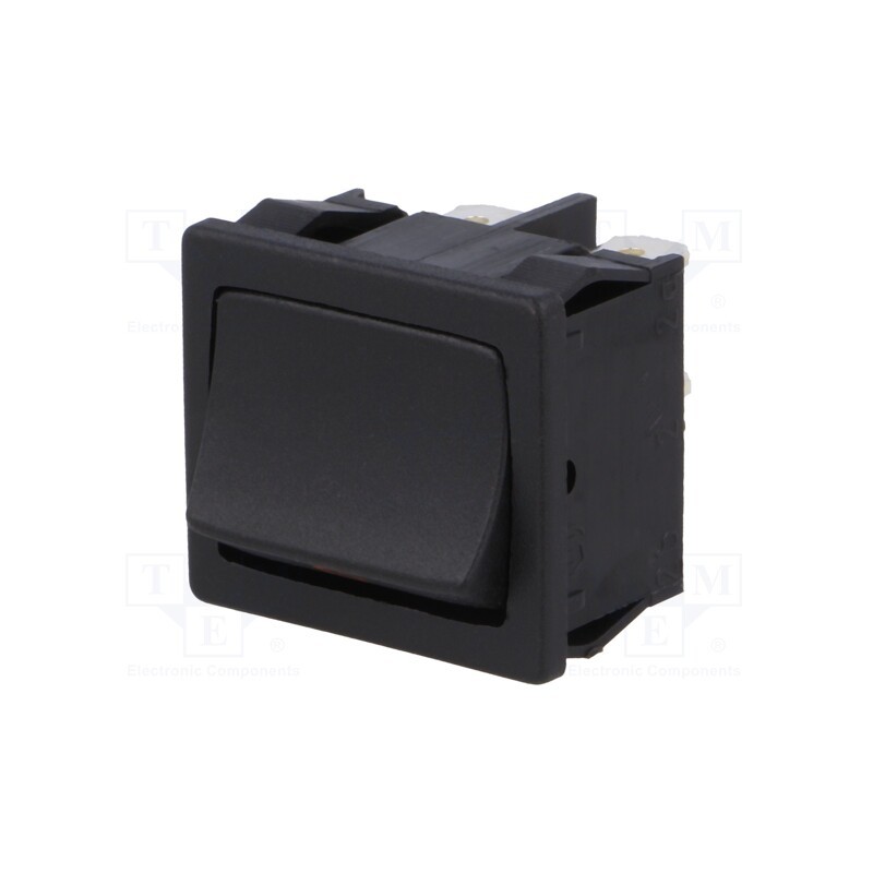 1 pcs x Marquardt - 1802.1121 - ROCKER, DPST, Pos: 2, ON-OFF, 12A/250VAC, black, IP40, none, 100mΩ