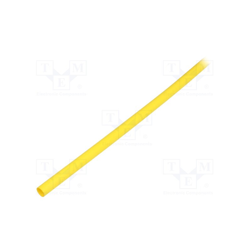 6 m x TE Connectivity - RNF-100-1/4-4-STK - Heat shrink sleeve, glueless,flexible, 2: 1, 6.4mm, L: 1.2m, yellow