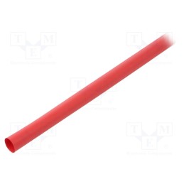 6 m x TE Connectivity - RNF-3000-12/4-2-STK - Heat shrink sleeve, glueless, 3: 1, 12mm, L: 1.2m, red, polyolefine
