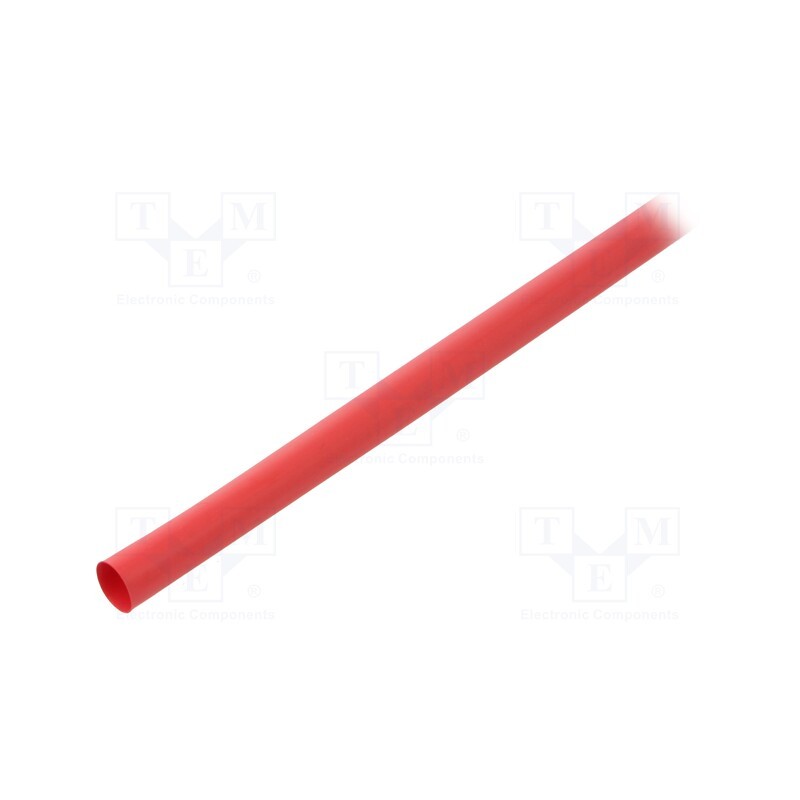 6 m x TE Connectivity - RNF-3000-12/4-2-STK - Heat shrink sleeve, glueless, 3: 1, 12mm, L: 1.2m, red, polyolefine