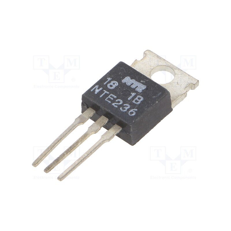 1 pcs x NTE Electronics - NTE236 - Transistor: NPN, bipolar, RF, 25V, 6A, 20W, TO220, Pout: 16W