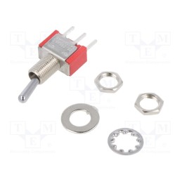 1 pcs x E-SWITCH - 100SP1T1B1M2QEH - Switch: toggle, Pos: 2, SPDT, ON-ON, 2A/250VAC, 5A/28VDC, -30÷85°C