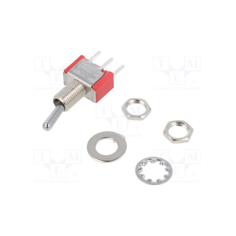 1 pcs x E-SWITCH - 100SP1T1B1M2QEH - Switch: toggle, Pos: 2, SPDT, ON-ON, 2A/250VAC, 5A/28VDC, -30÷85°C