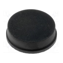 50 pcs x FIX&FASTEN - FIX-RF11-3.2A - Self-adhesive foot, black, rubber, A: 11.3mm, B: 10.7mm, E: 3.2mm