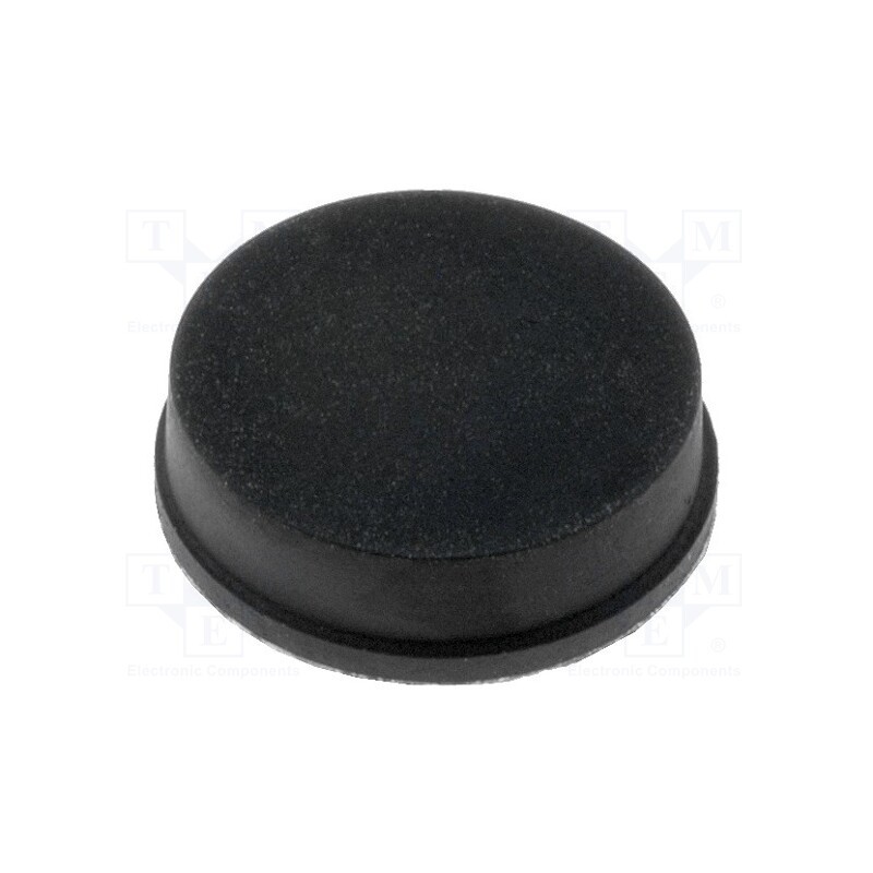 50 pcs x FIX&FASTEN - FIX-RF11-3.2A - Self-adhesive foot, black, rubber, A: 11.3mm, B: 10.7mm, E: 3.2mm