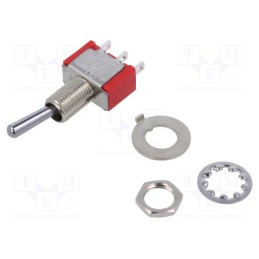 1 pcs x E-SWITCH - 100SP1T1B1M1QEH - Switch: toggle, Pos: 2, SPDT, ON-ON, 2A/250VAC, 5A/28VDC, -30÷85°C