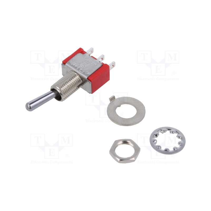 1 pcs x E-SWITCH - 100SP1T1B1M1QEH - Switch: toggle, Pos: 2, SPDT, ON-ON, 2A/250VAC, 5A/28VDC, -30÷85°C