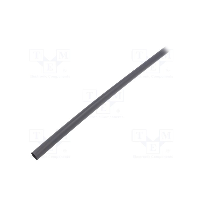6 m x TE Connectivity - RNF-3000-9/3-0-STK - Heat shrink sleeve, glueless, 3: 1, 9mm, L: 1.2m, black, polyolefine