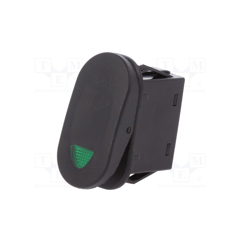 1 pcs x SCI - R13-271A2-01-BBNG - ROCKER, SPST, Pos: 2, ON-OFF, 21A/14VDC, black, LED,point, 14VDC