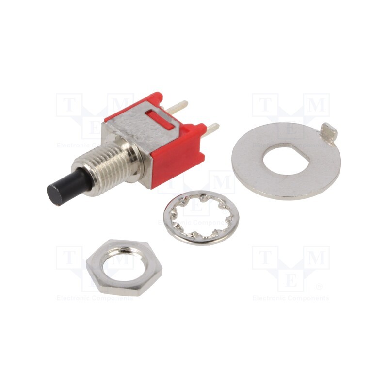 1 pcs x E-SWITCH - 800SP9B5M2QEH - Switch: push-button, Pos: 2, SPST-NO, 1A/250VAC, 3A/28VDC, OFF-(ON)