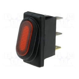 1 pcs x SCI - R13-70B8-01-R - ROCKER, SPST, Pos: 2, ON-OFF, 10A/250VAC, red, IP65, neon lamp, 50mΩ