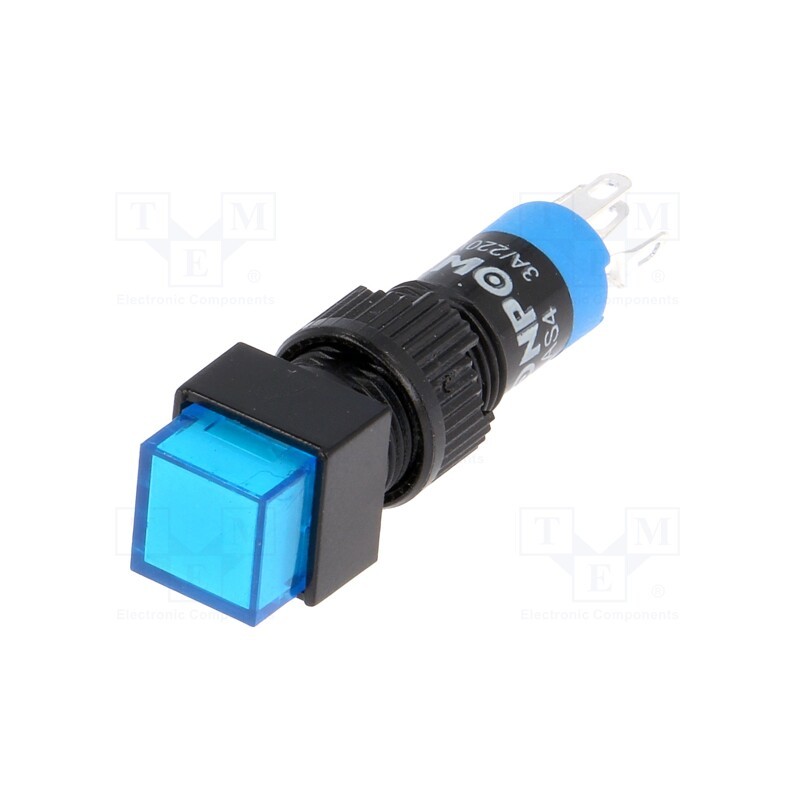 1 pcs x ONPOW - LAS4F-11Z/230/B - Switch: push-button, Pos: 2, SPDT, 0.5A/250VAC, 1A/24VDC, ON-ON