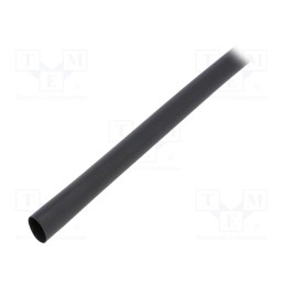 6 m x TE Connectivity - RNF-100-3/8-0-STK - Heat shrink sleeve, glueless,flexible, 2: 1, 9.5mm, L: 1.2m, black