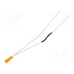 1 pcs x COMELUX - 9SLTB06SQ3GL - Indicator: LED, recessed, yellow, 220VDC, 220VAC, Ø6mm, leads 260mm