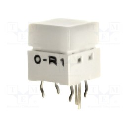 1 pcs x OMRON OCB - B3W-9000-R1N - Switch: keypad, Pos: 2, SPST-NO, 0.05A/24VDC, white, LED, red, THT