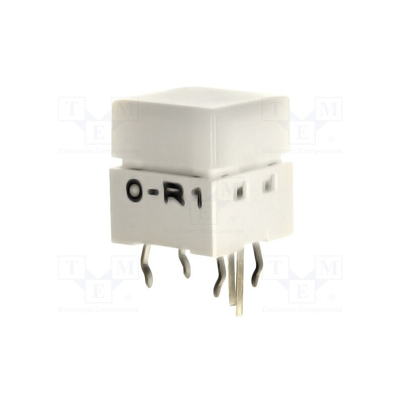 1 pcs x OMRON OCB - B3W-9000-R1N - Switch: keypad, Pos: 2, SPST-NO, 0.05A/24VDC, white, LED, red, THT