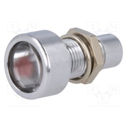 1 pcs x SIGNAL-CONSTRUCT - AMLD0802 - Indicator: LED, prominent, red, Ø8.2mm, IP67, brass