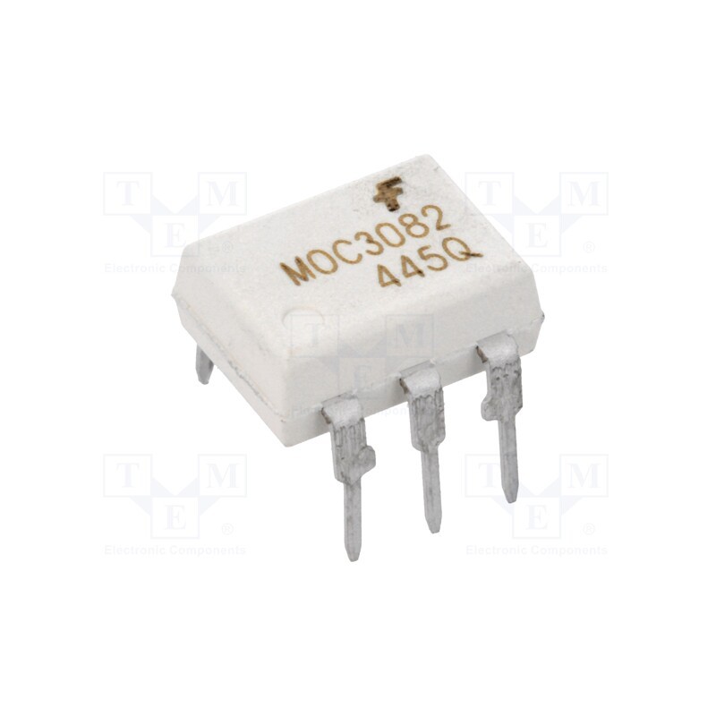 1 pcs x ONSEMI - MOC3082M - Optotriac, 5.3kV, Uout: 800V, zero voltage crossing driver, DIP6